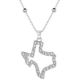 Montana Silversmiths Texas in Lights Necklace - Silver/Transparent