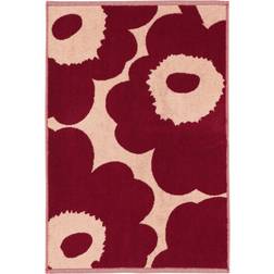 Marimekko Unikko Gästehandtuch Rosa, Rot (70x50cm)