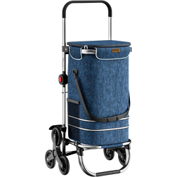 Monzana 2in1 Stair Climbing Shopping Trolley - Blue