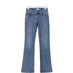 Gina Tricot Low Bootcut Jeans - Mid Blue