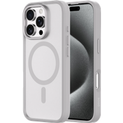 QDOS Hybrid Soft Snap iPhone 16 Pro Max Case MagSafe Compatible Clear Natural Titanium