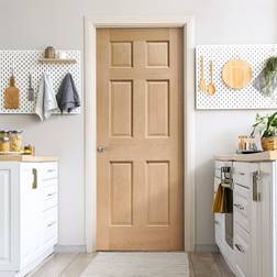 JELD-WEN White Oak Internal Unfinished Oregon 6 Panel Door 1981x838x35 mm 78''x33'' Innentür (x198.1cm)