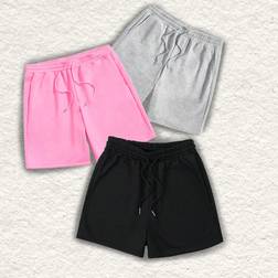 Shein Packungen Shorts für die Freizeit mit Raffung in der Taille