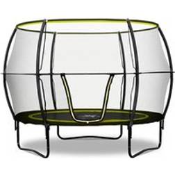 Rebo Base Jump Garden Trampoline With Halo II Enclosure 10ft Black One Size