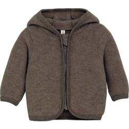 Huttelihut Brown Melange Jacket Ears Wool Fleece 86