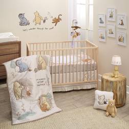 Lambs & Ivy Disney Baby Pooh Bear Pals Cotton 3 Piece Nursery Crib Bedding Set