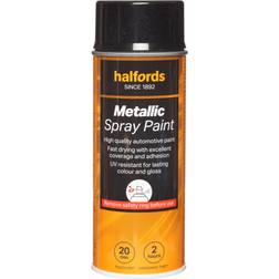 Halfords M2-070 Black Metallic Car Spray Paint 400 ml