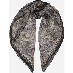 Elizabetta Women's Helena Large Silk Scarf - Brown/Blue