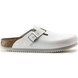 Birkenstock Boston Super Grip Natural Leather - White