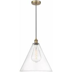 Innovations Lighting Berkshire Antique Brass/Clear Pendant Lamp 16"