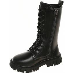 Shein New Autumn Winter Children Shoes Fashion Flat Kids Boots Side Zipper Casual Boots Girls Long Boots Children Shoes Toddler Big Kids Knight Boots
