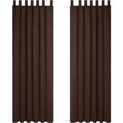 Deconovo Functional Tab Top Blackout Curtains Thermal 140x175cm