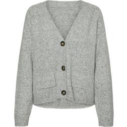 Vero Moda Gebreid Vest - Grijs Gemêleerd