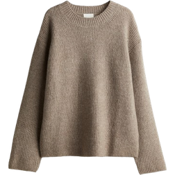 H&M Ribbed Sweater - Mottled Beige