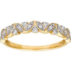 Guldfynd Several Leaves Ring - Gold/Diamonds