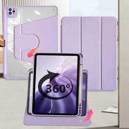 Shein Adjustable Rotating Acrylic TripleFold Purple Taro Tablet Case