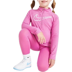 Nike Girl's All Day 1/2 Zip/Leggings Set - Pink