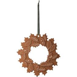 Kähler Gingerbread Wreath Brown Adorno de Árbol de Navidad