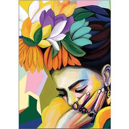 Daells Bolighus Shy Friday Kahlo Multicolor Plakat 50x70cm