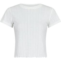 Neo Noir Lonnie Pointelle Top - White