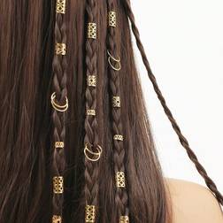 Shein Mixed Golden Dreadlocks Set Personalized Street Party Braided Hair Clips Hair Accessories Boho