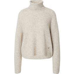 Mos Mosh MMAidy Thora Rollneck Knit Stickat Feather Gray