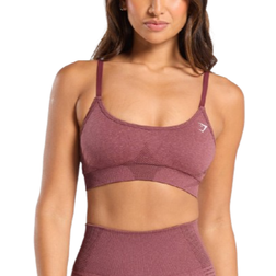 Gymshark Vital Seamless Sports Bra - Burgundy Pink/Marl