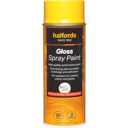 Halfords S5-130 Yellow Gloss Car Spray Paint 400 ml