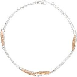 JuwelmaLux Necklace - Silver/Rose Gold