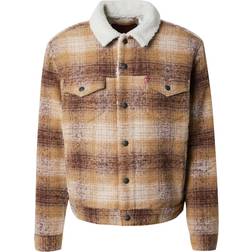 Levi's Type Iii Sherpa Trucker Jacket - Westin Plaid Curry/Beige