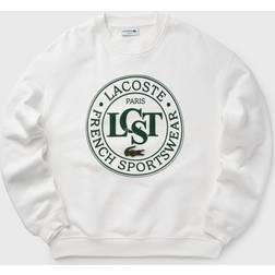 Lacoste Vit sweatshirt med logga framtill-Vit/a