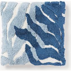 Westwing Collection Sela Kuddöverdrag Blå, Vit (45x45cm)