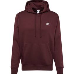 Nike Sportswear Club Fleece Pullover Hoodie - Burgundy Crush/White