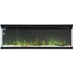 H&O Direct 50inch Wall Mounted Electric Fireplace Black One Size