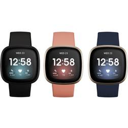 Fitbit Versa 3 Health & Fitness Smartwatch Onyx Black/Black