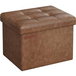Songmics Folding Coffee Brown Storage Bench 41x31cm