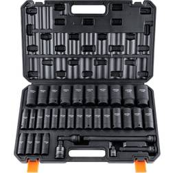VEVOR 1/2" Drive Impact 34 Piece 8-36 mm 6 Point Socket Bit