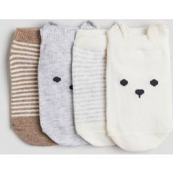 H&M Baby Hvit 4-pack sokker uten skaft 25/27