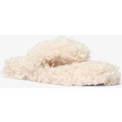 Michael Kors MK Alani Faux-Fur Flip Flop Natural Michael Kors