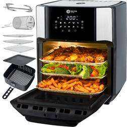 Balter Heißluftfritteuse HL-1200 12 Liter Mini Backofen LCD Display 10 Programme