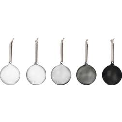 Iittala Glass Ball Grey Christmas Tree Ornament 3.3" 5pcs