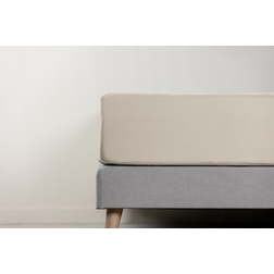 Emma housse 100% Satin de Coton 200x200 - Beige Drap Beige (200x200cm)