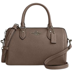 Coach Rowan Satchel Bag - Pebbled Leather/Qb/Dark Stone