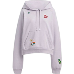 Coach Shrunken Raglan Hoodie With Sticker Patches - Light Purple