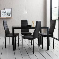 Metro Lane Cecillia 4 Black Tischgruppe 70x120cm 5Stk.