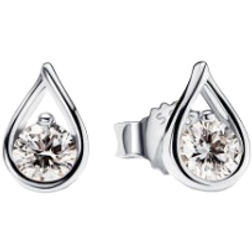 Pandora Infinite Sterling Silver Earrings 0.2ct - Silver/Diamond