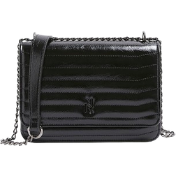 River Island Quilted RI Chain Strap Shoulder Bag - Black