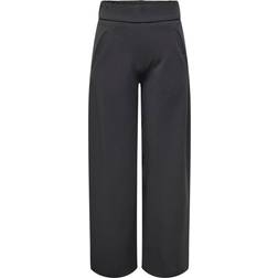 Only Louisville High Waist Wide Leg Trousers - Black/Phantom