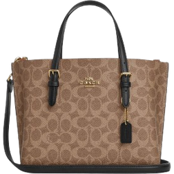 Coach Mollie Tote Bag 25 In Signature Canvas - Gold/Tan/Black