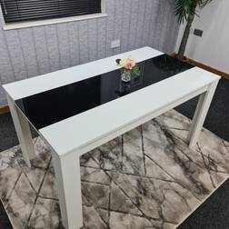 Wade Logan Ruffner Black/White Dining Table 77x117cm